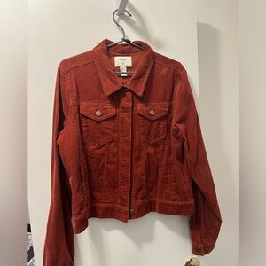 Lightweight orange jacket, 100% cotton.